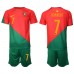 Portugal Cristiano Ronaldo #7 Babykleding Thuisshirt Kinderen WK 2022 Korte Mouwen (+ korte broeken)